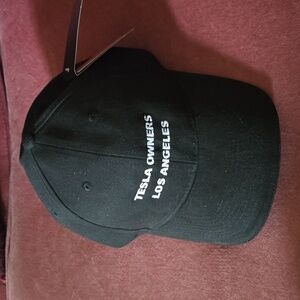 NWT Tesla black Los Angeles Owner baseball cap.